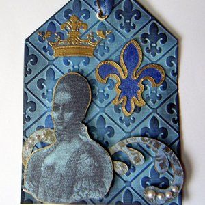 Cuttlebug A2 FLUER DE LIS DIAMOND embossing folder